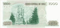 1000 Chilean pesos (обратная сторона)
