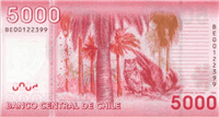 5000 Chilean pesos (обратная сторона)