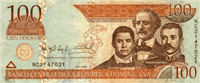 100 Dominican pesos (передняя сторона)