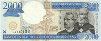 2000 Dominican pesos (передняя сторона)