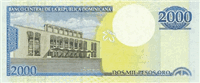 2000 Dominican pesos (обратная сторона)