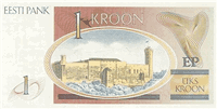 1 Estonian kroon (обратная сторона)