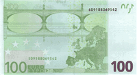 100 Euros (обратная сторона)