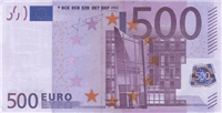 500 Euros (передняя сторона)