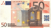 50 Euros (передняя сторона)