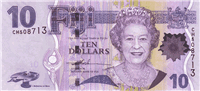 10 Fijian dollars (передняя сторона)
