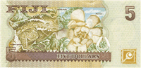 5 Fijian dollars (обратная сторона)