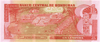 1 Honduran lempira (обратная сторона)
