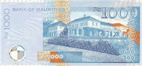 1000 Mauritian rupees (передняя сторона)