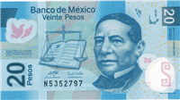 20 Mexican peso (передняя сторона)