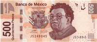500 Mexican peso (передняя сторона)
