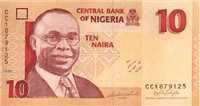 10 Nigerian naira (передняя сторона)