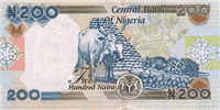 200 Nigerian naira (обратная сторона)