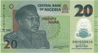 20 Nigerian naira (передняя сторона)