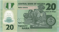 20 Nigerian naira (обратная сторона)
