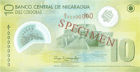10 Nicaraguan córdobas (передняя сторона)