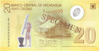 20 Nicaraguan córdobas (передняя сторона)