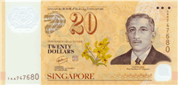20 Singapore dollar (передняя сторона)