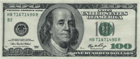 100 United States dollars (передняя сторона)
