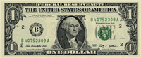 1 United States dollar (передняя сторона)
