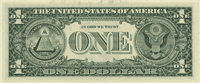 1 United States dollar (обратная сторона)