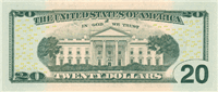 20 United States dollars (обратная сторона)