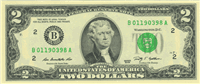2 United States dollars (передняя сторона)