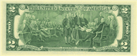 2 United States dollars (обратная сторона)