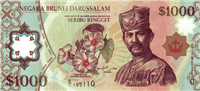 1000 Brunei dollars (передняя сторона)