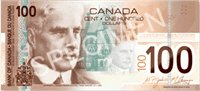 100 Canadian dollars (передняя сторона)