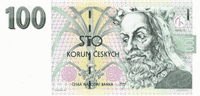 100 Czech koruny (передняя сторона)