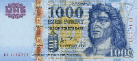 1000 Hungarian forint (передняя сторона)