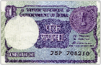 1 Indian rupee (передняя сторона)