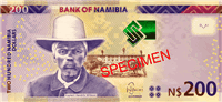 200 Namibian dollars (передняя сторона)