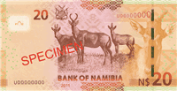 20 Namibian dollars (обратная сторона)