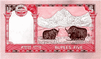 5 Nepalese rupees (обратная сторона)