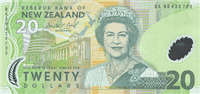 20 New Zealand dollar (передняя сторона)