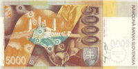 5000 Slovak korunas (обратная сторона)