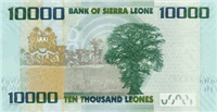 10000 Sierra Leonean leones (обратная сторона)