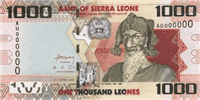 1000 Sierra Leonean leones (передняя сторона)