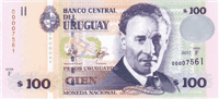 100 Uruguayan pesos (передняя сторона)